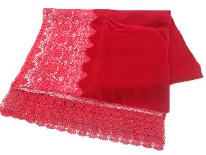 リサイクル　ビロードレース花模様ショール